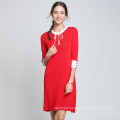 Style Korea Leisure Comfortable Mid-long Sleeve Dress